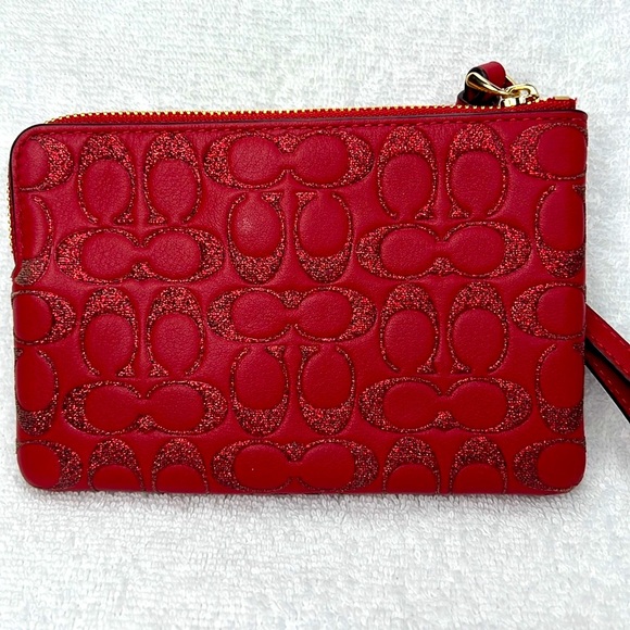 Coach Red Wristlet Bag - Picture 2 of 5
